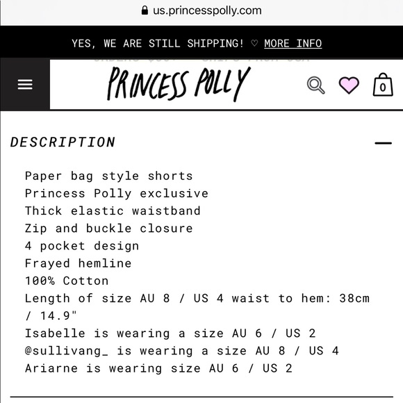 Princess Polly Open Road Denim Paper Bag Shorts - Picture 9 of 9